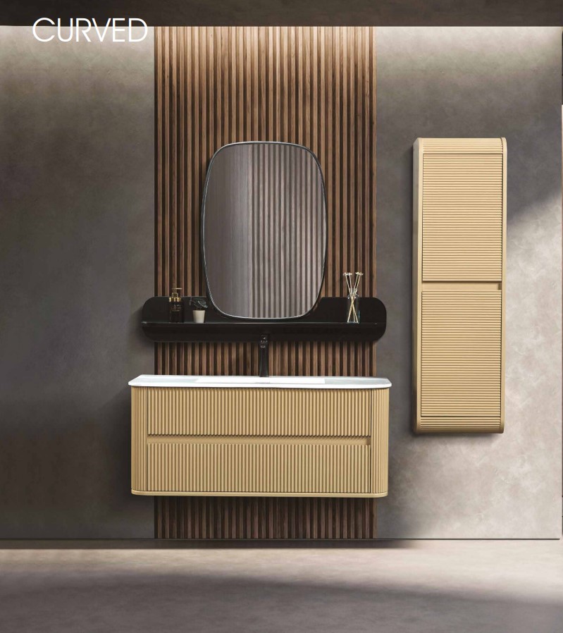 BANYO DOLABI CURVED KAPUÇİNO - BOY DOLABI 